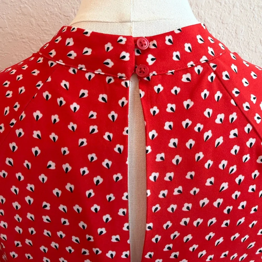 Banana Republic Red Long Sleeve Dress - Picture 4 of 5